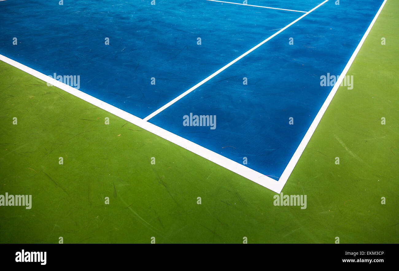 tennis court close-up background Stock Photo