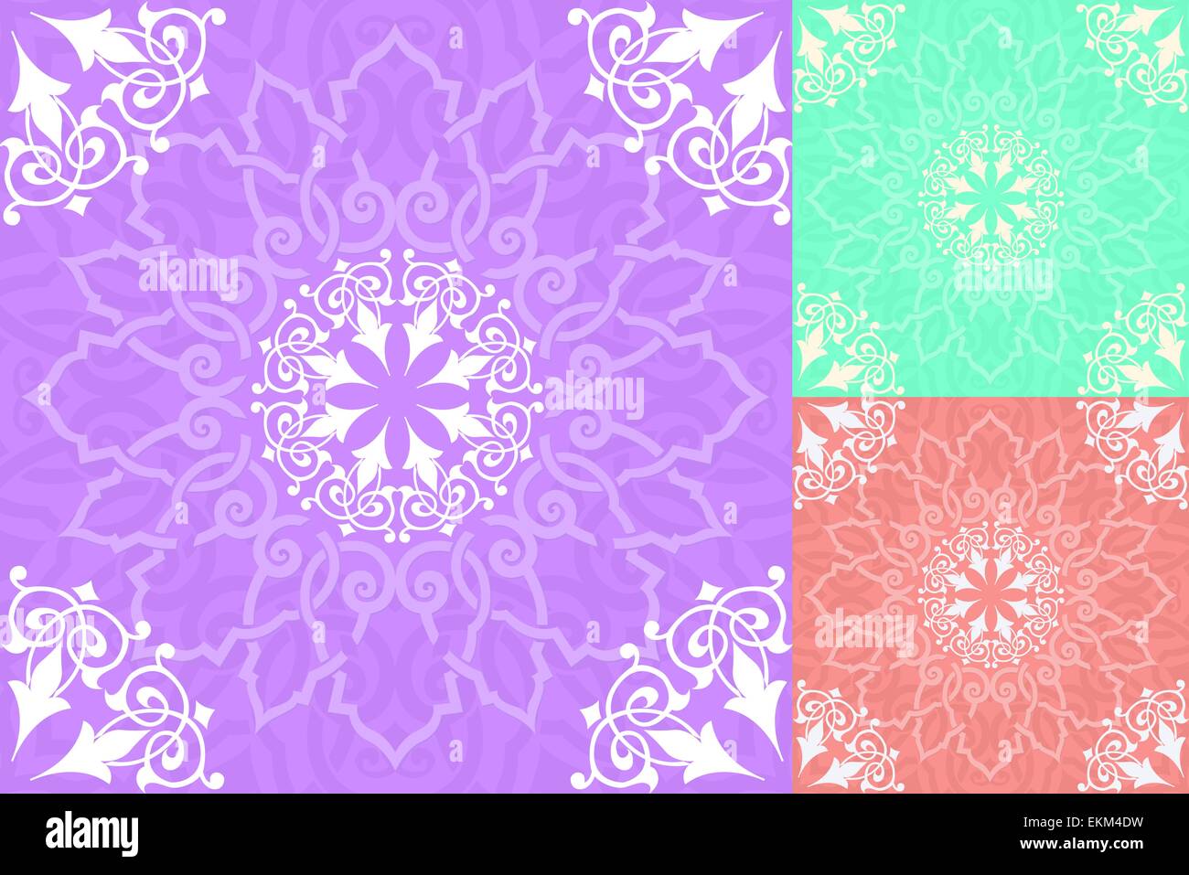 Background with seamless pattern in islamic style Stock Vector Image ...