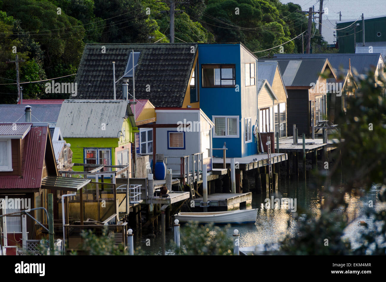 Boat sheds, Camborne, Pauatahanui Inlet, Porirua, Wellington, North