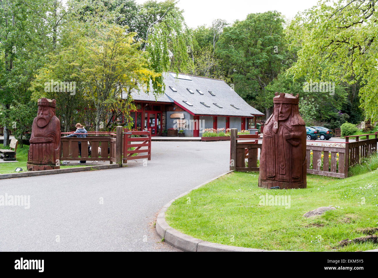 Entrance to The Sawmill Woodlands Centre in Stornoway Isle of Lewis Western Isles Scotland Stock Photo