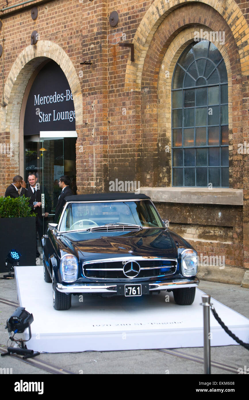 Sydney, Australia. 12th April, 2015. Exotic cars on display outside the Star Lounge Credit:  martin berry/Alamy Live News Stock Photo