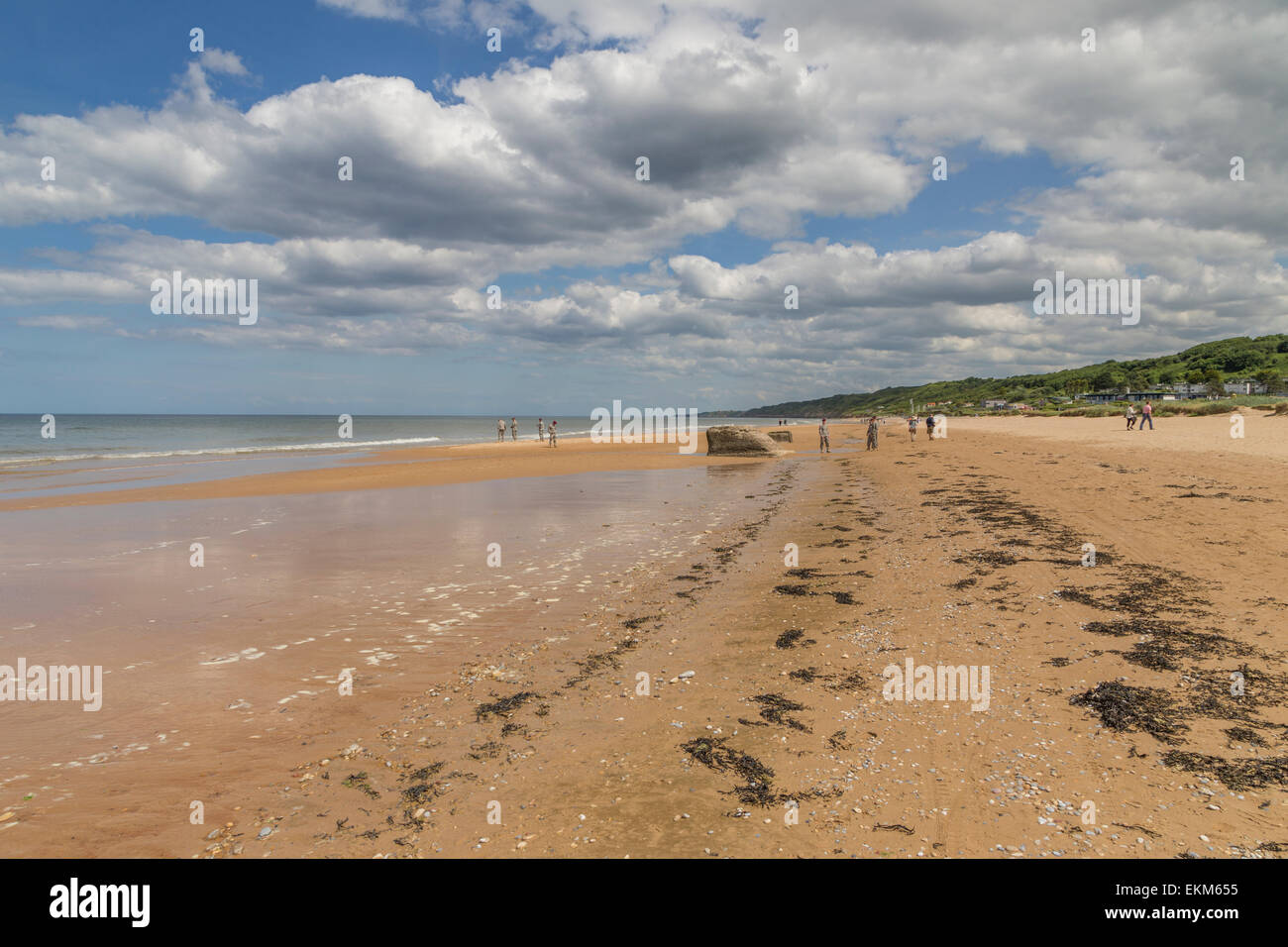 Omaha Beach - site of the American Allied Invasion in WW2 1944, Normandy France Stock Photo