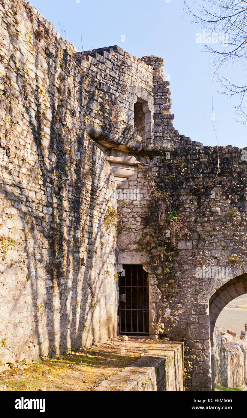 Medieval Rampards Ruins of medieval ramparts (circa XII c.) in Provins town, France ...
