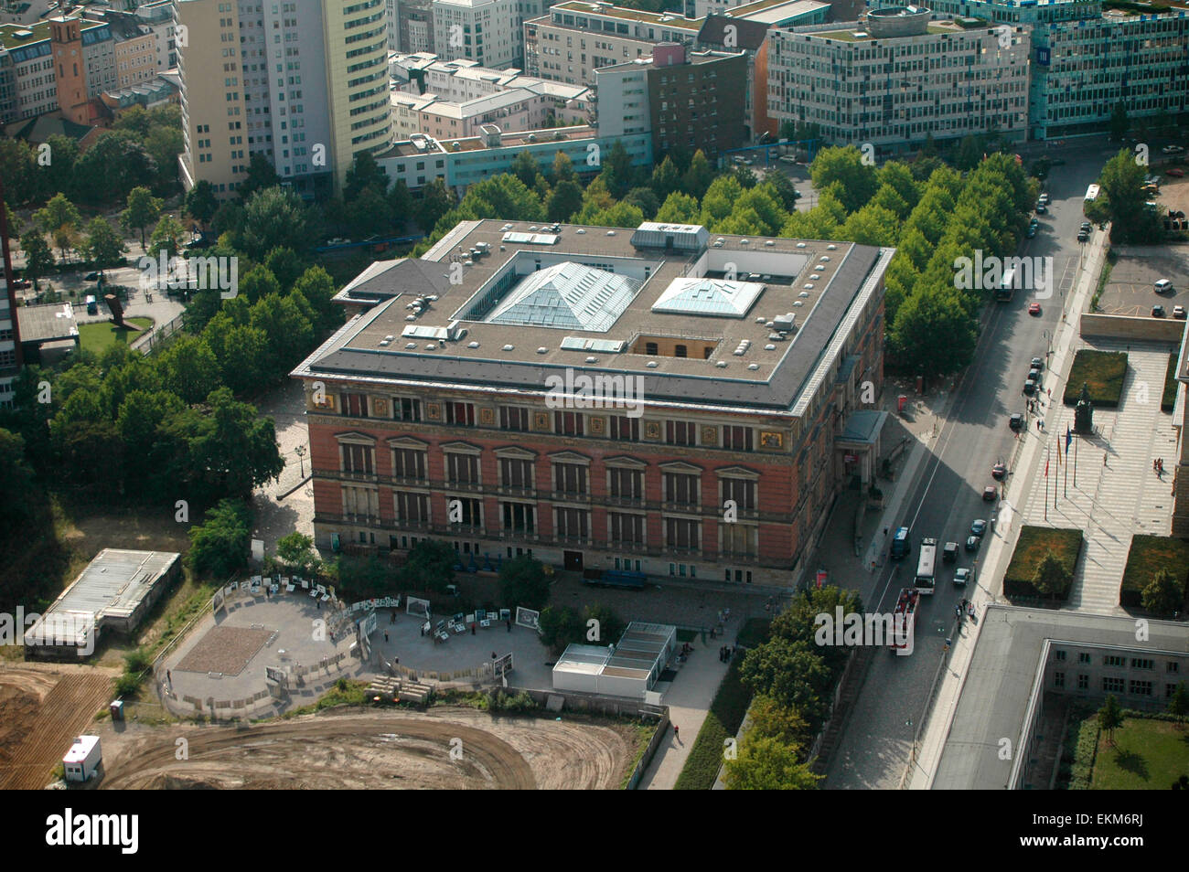 SEPTEMBER 2006 - BERLIN: Martin-Gropius-Bau - aerial view of the skyline of Berlin. Stock Photo