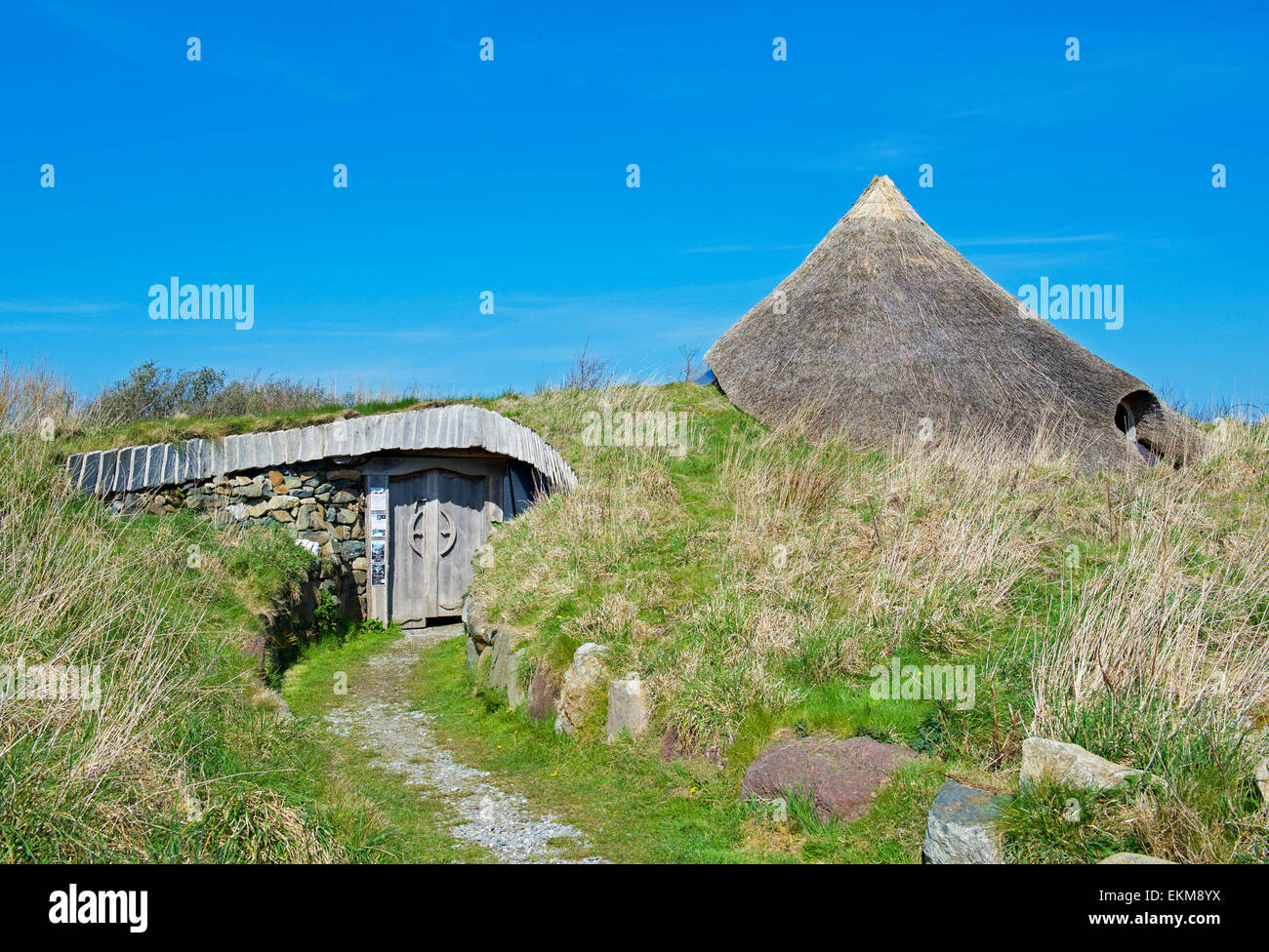 Roundhouse at the Felin Uchaf educational centre, Llyn Peninsular, Gwynedd, North Wales UK Stock Photo