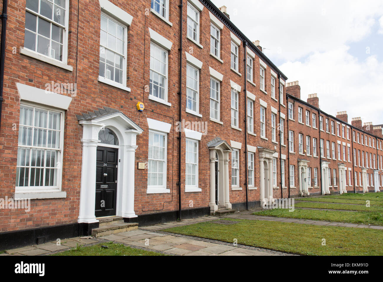 Salford, part of Greater Manchester terraced houses Stock Photo Alamy