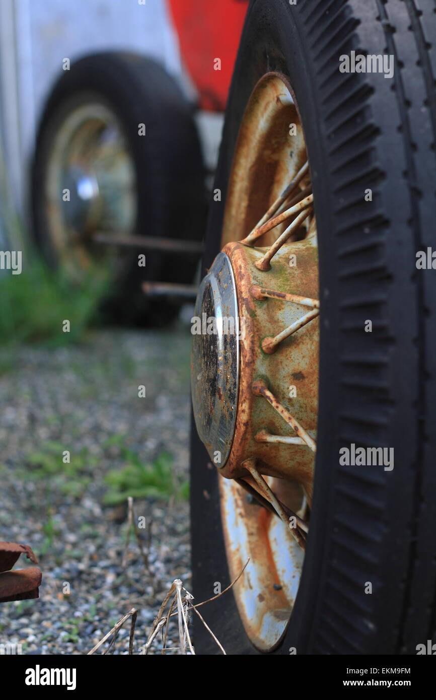 Vintage Spoke Wheels Stock Photo - Alamy