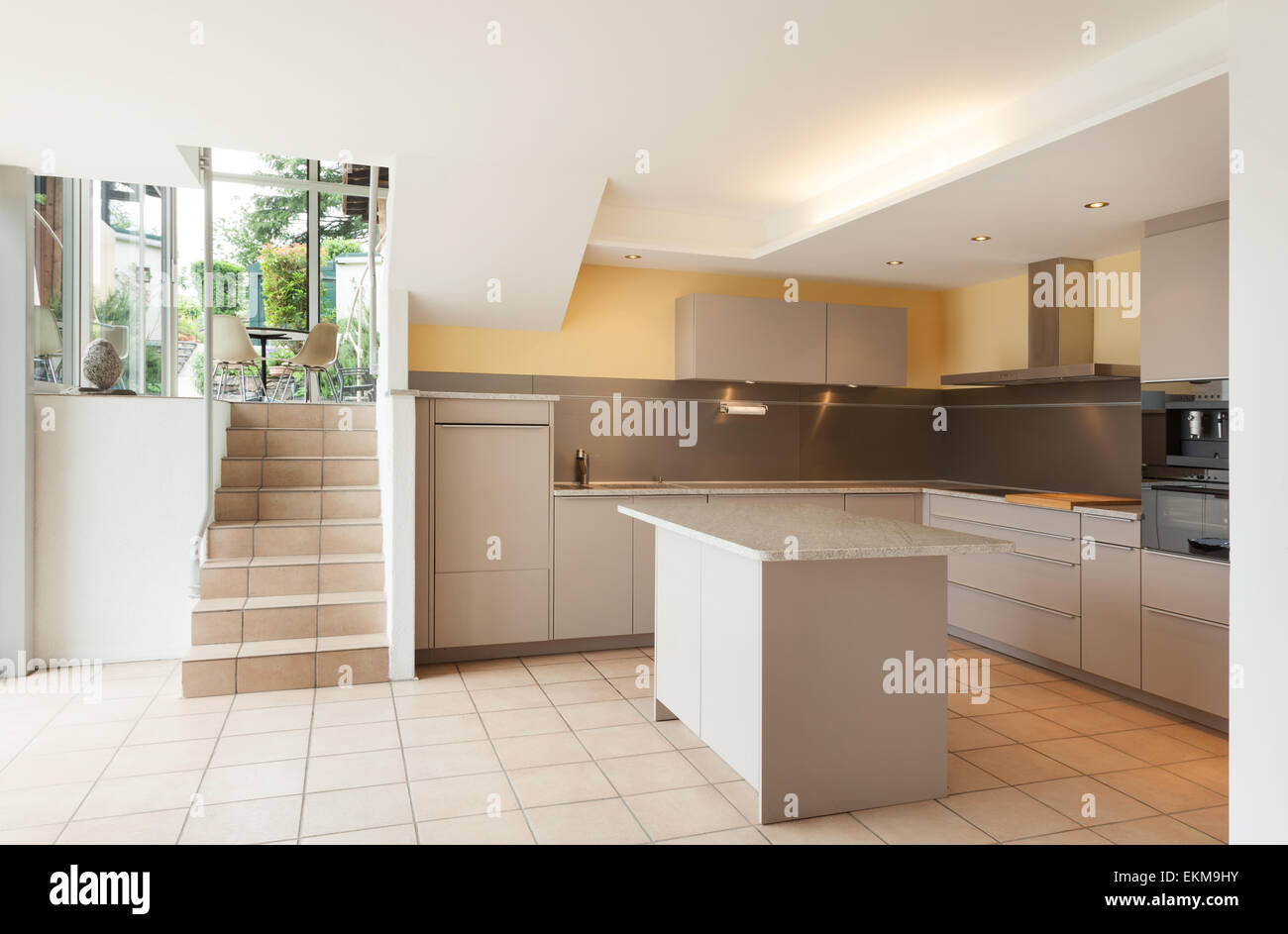 interior house, modern kitchen view Stock Photo - Alamy