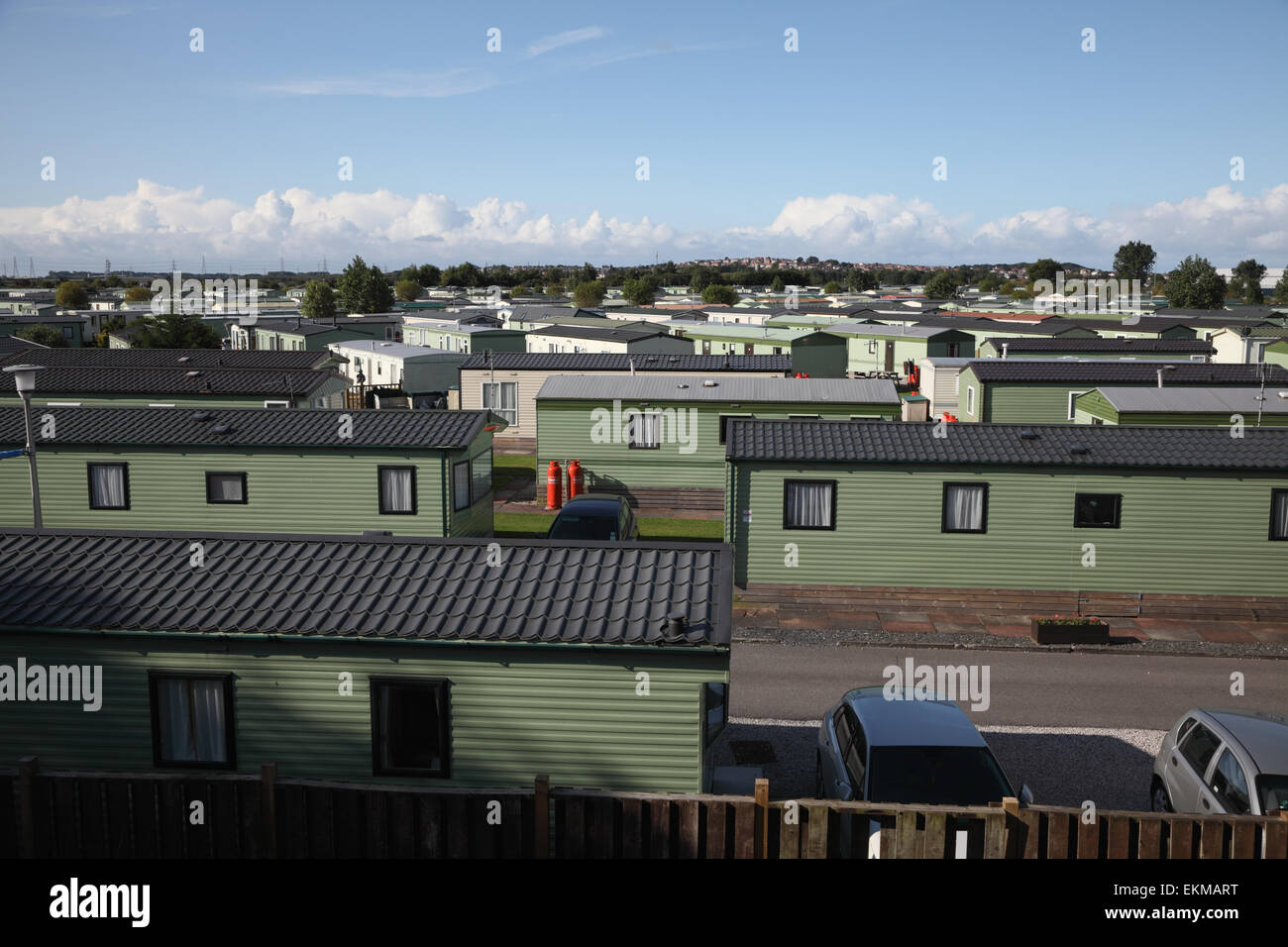 Static caravan Park. Stock Photo