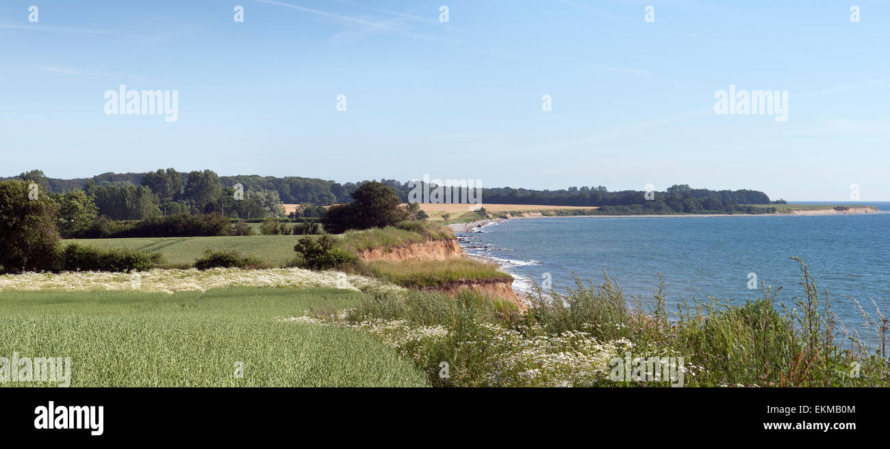 View over the bay at Klein Waabs, Germany. Copy space Stock Photo
