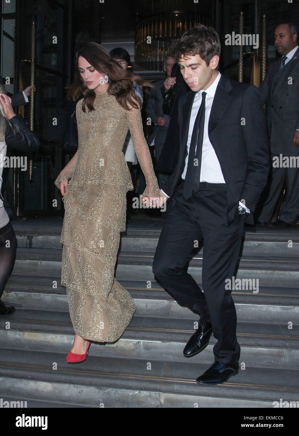 Keira Knightley and husband James Righton leave their hotel Featuring