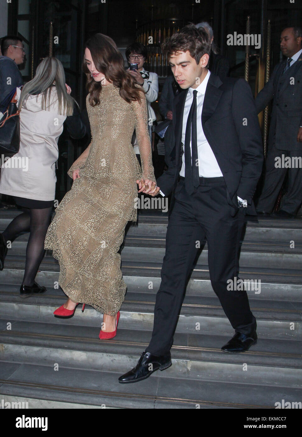 Keira Knightley and husband James Righton leave their hotel Featuring