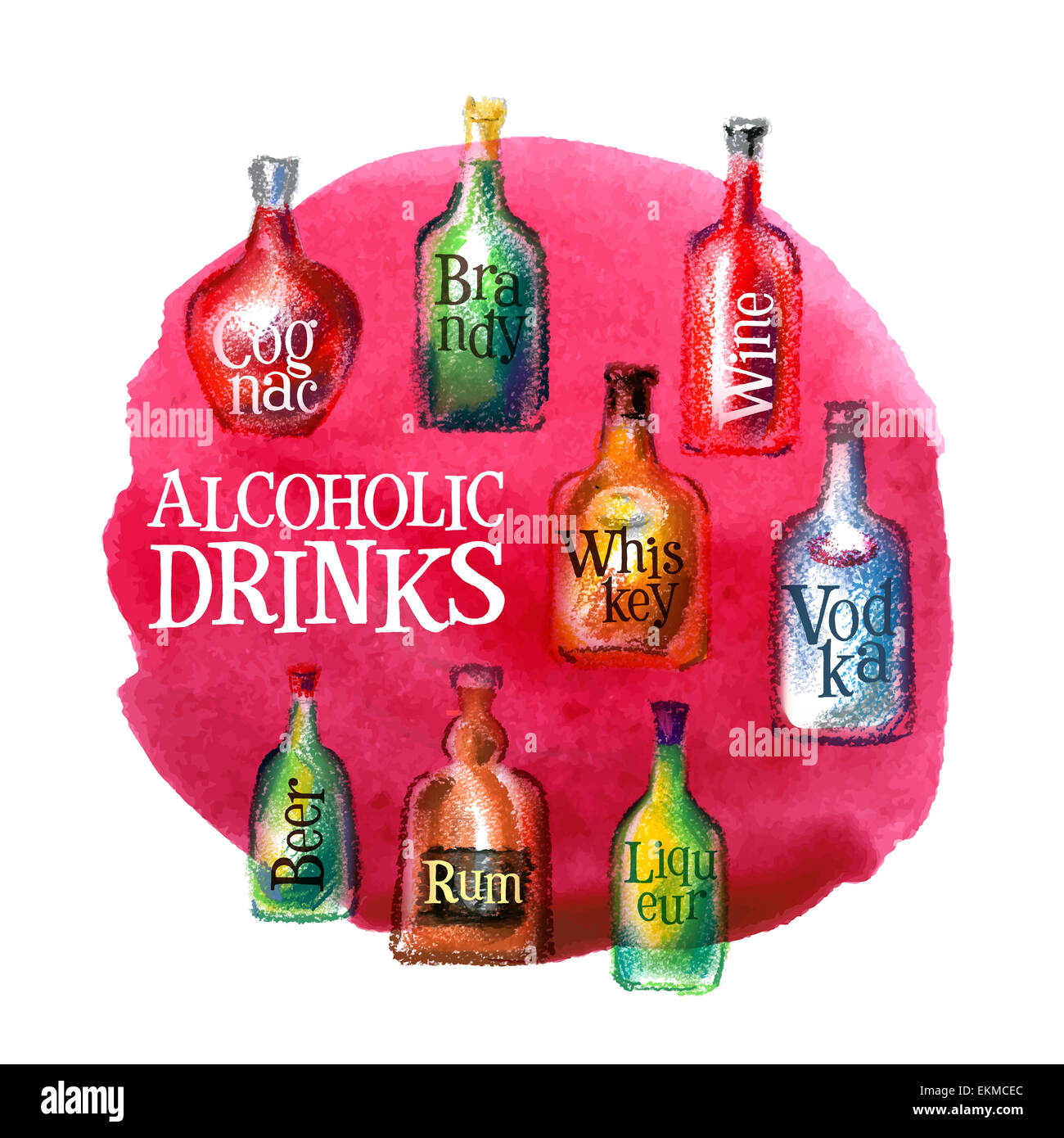 Alcoholic Beverages Vector Logo Design Template Drink Or Bottle