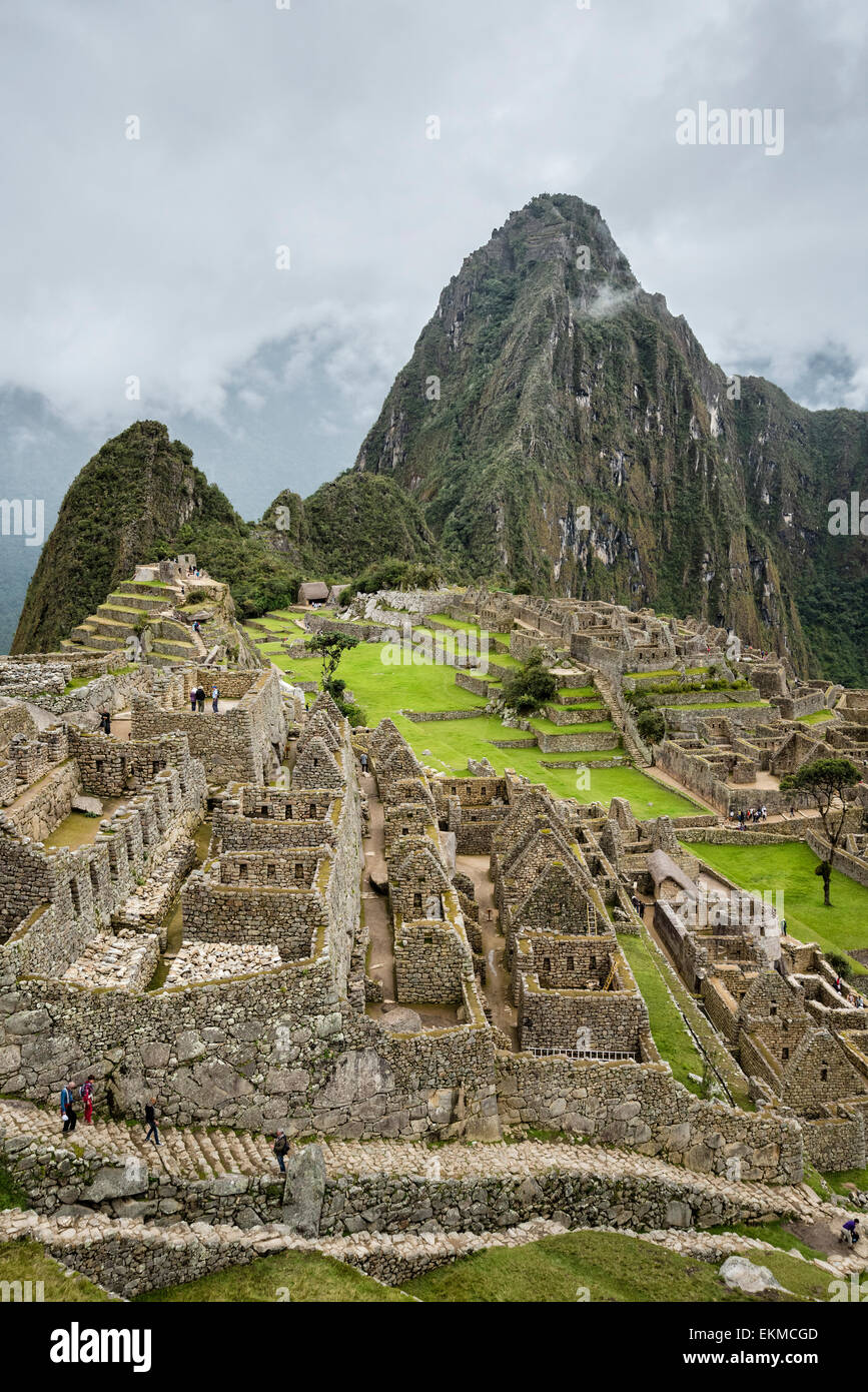 Inca Ruins at Machu Picchu, Peru. Stock Photo