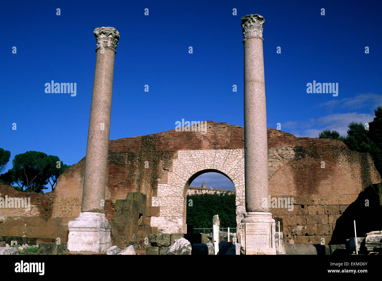 Italy, Rome, Roman Forum, Basilica Aemilia Stock Photo