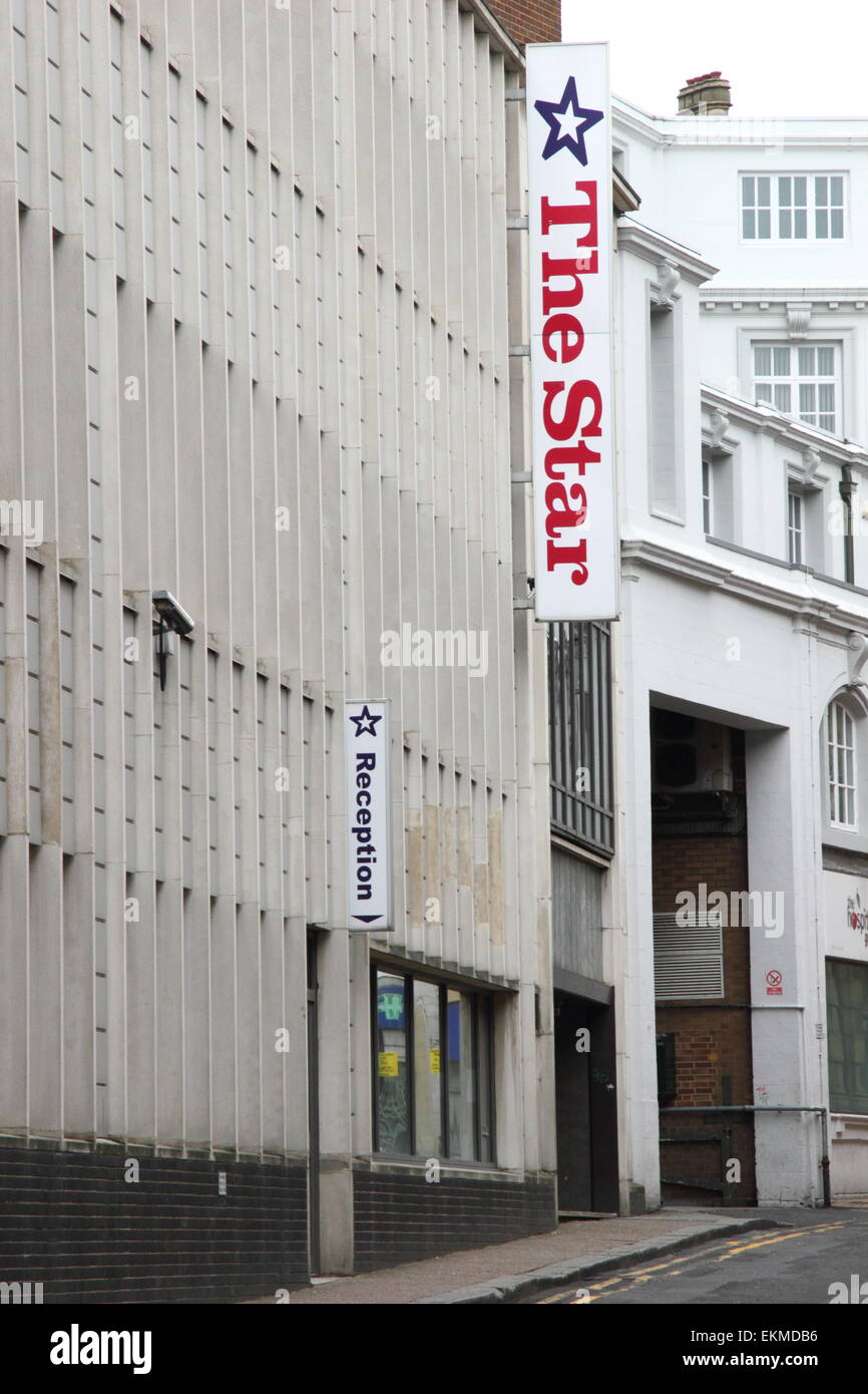 Entrance to The Star newspaper building on York Street in Sheffield city centre. The Star is also known as the Sheffield Star,UK Stock Photo