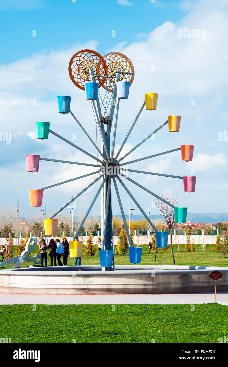 Ferris wheel in luna park Stock Photo