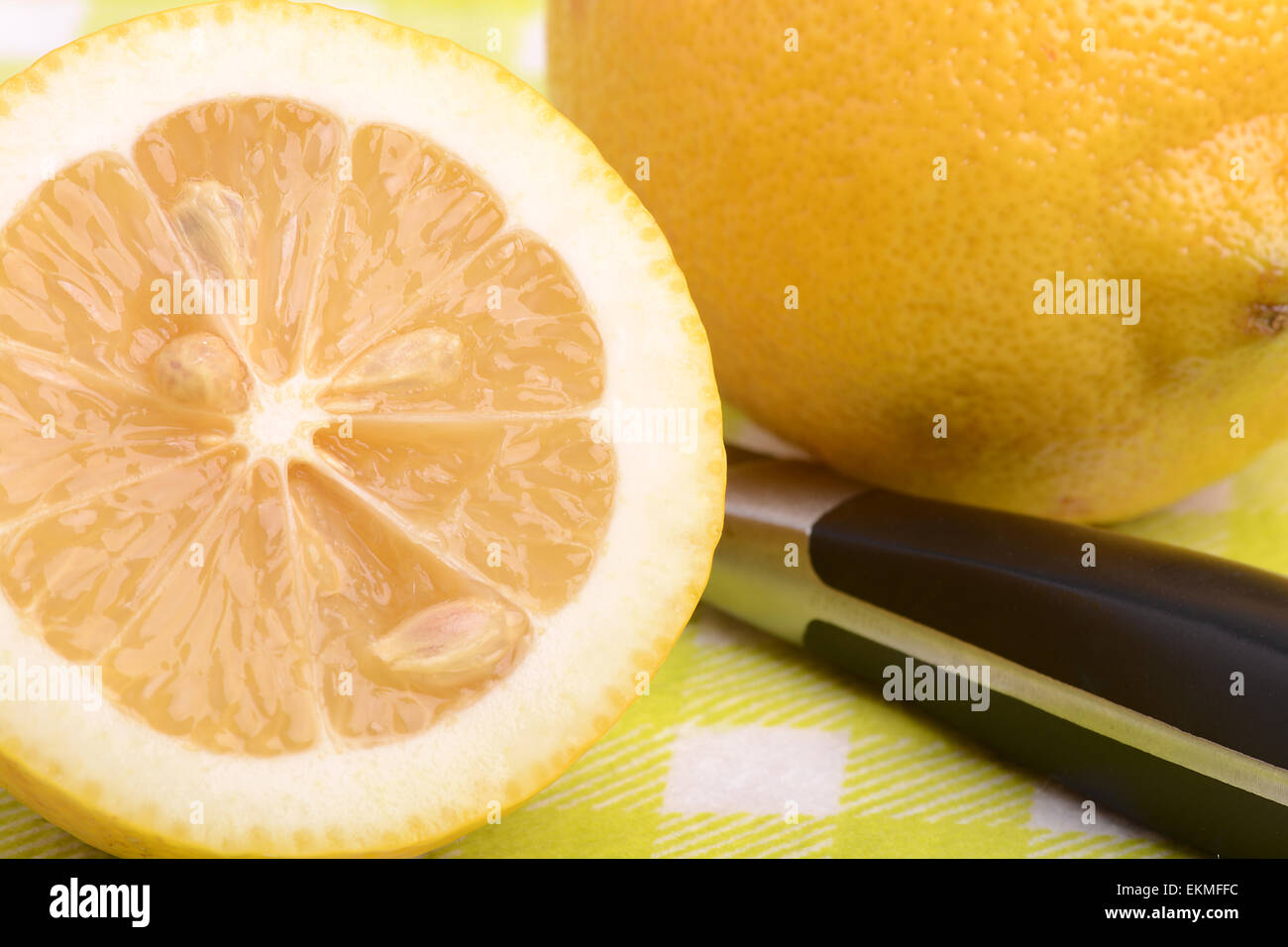 juicy ripe lemons close up Stock Photo - Alamy