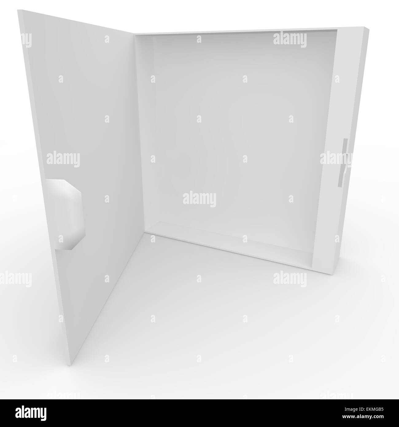White blank box with a clasp for products and goods stock photo alamy