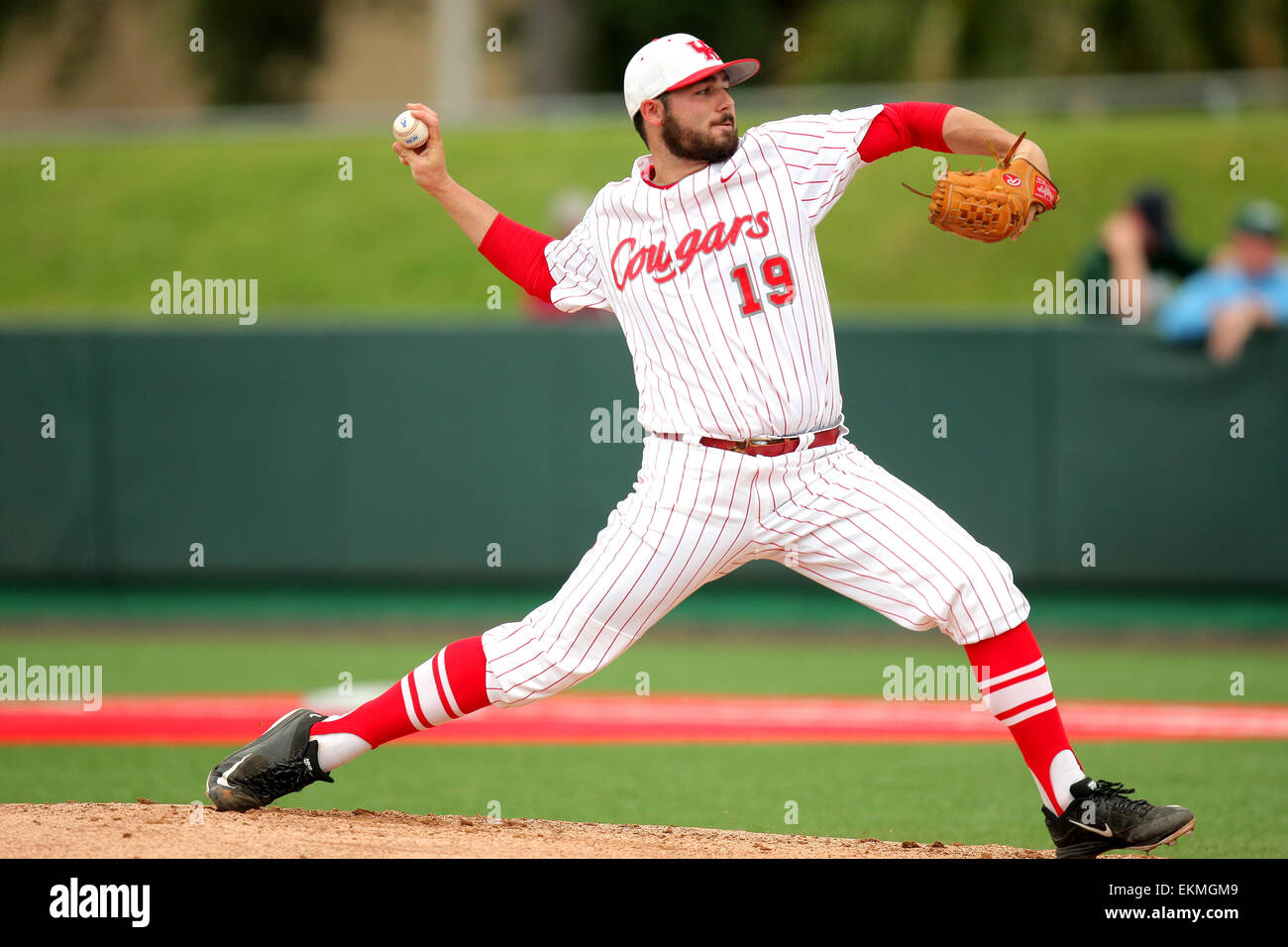 Houston, Texas, USA. 12th Apr, 2015. Houston pitcher Taylor Cobb 19