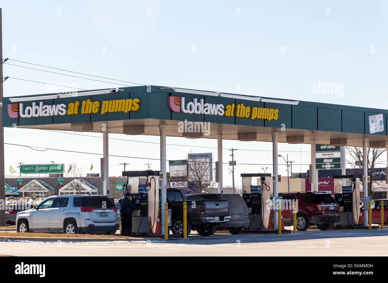 Loblaws at the pumps gas station in Lindsay, Ontario Canada Stock Photo