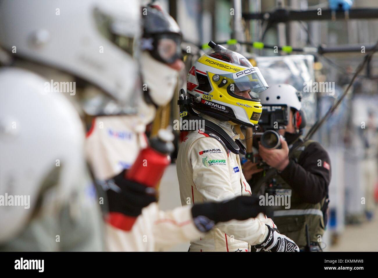 Silverstone, UK. 12th Apr, 2015. World Endurance Championship Round 1. Porsche Team driver Michael Christensen. Credit:  Action Plus Sports/Alamy Live News Stock Photo