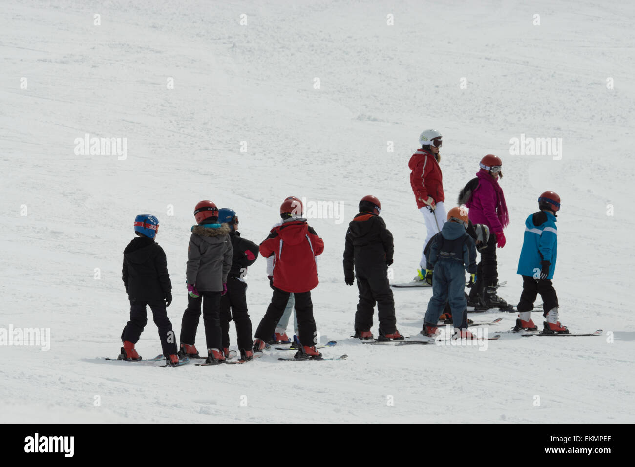ESF Chatel ski instructor, teaches school/young students the skills ...