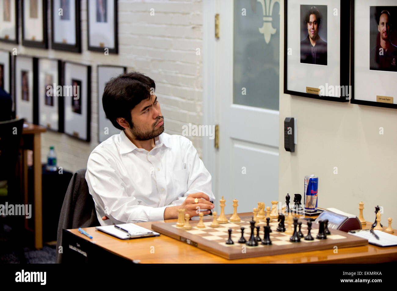 St. Louis, Missouri, USA. 12th Apr, 2015. GM HIKARU NAKAMURA sits