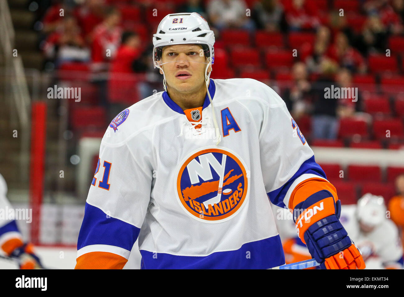Kyle Okposo (21) during the NHL game 
