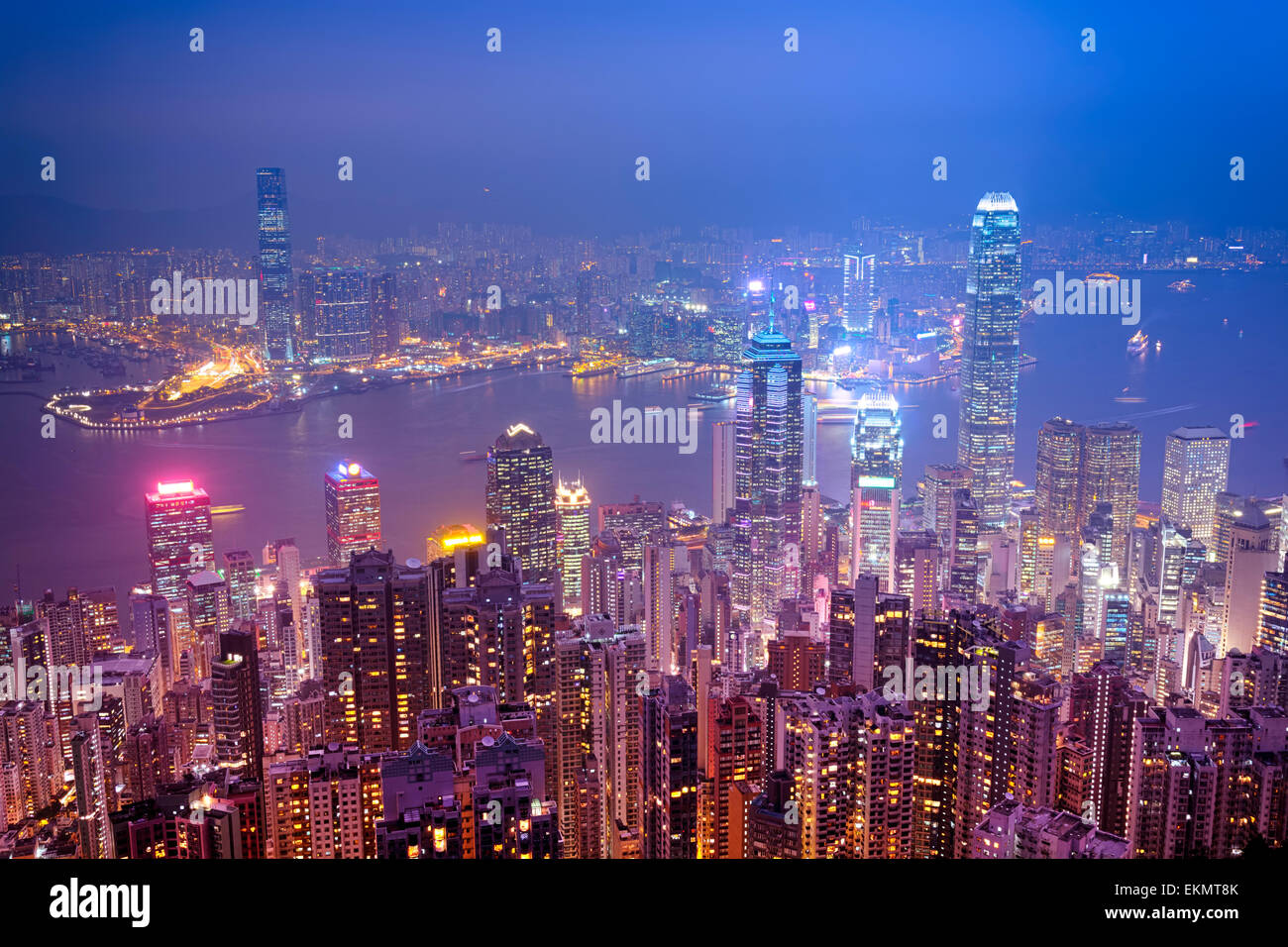 Hong Kong skyline view from the Victoria Peak Stock Photo - Alamy