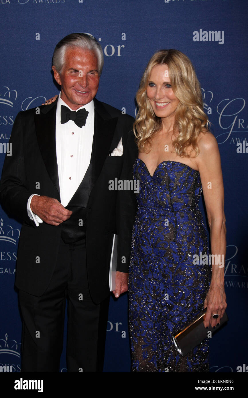 2014 Princess Grace Awards Gala presented by Christian Dior Couture held at the Beverly Wilshire Four Seasons Hotel  Featuring: George Hamilton,Alana Stewart Where: Beverly Hills, California, United States When: 09 Oct 2014 Stock Photo