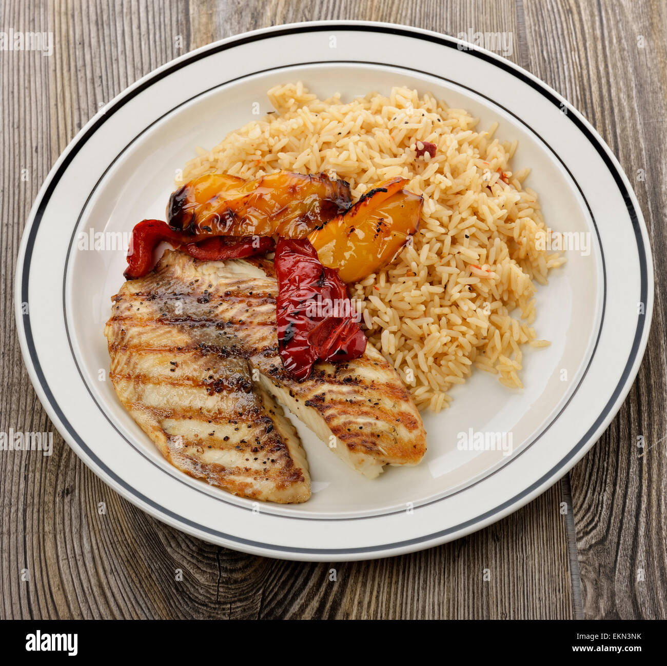 Grilled Tilapia Fillet Stock Photo - Alamy