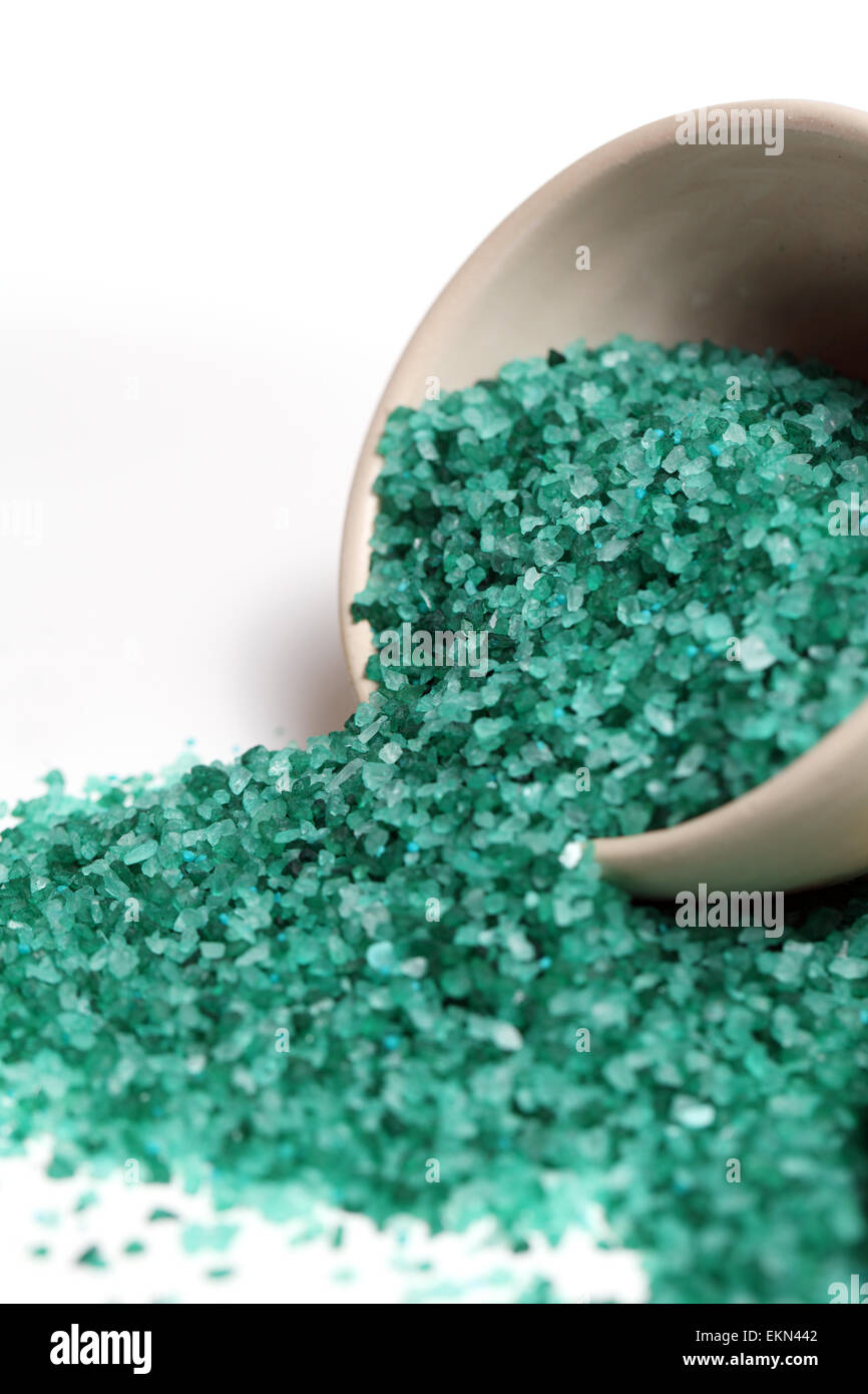 Natural coloured bath salt scattered Stock Photo Alamy