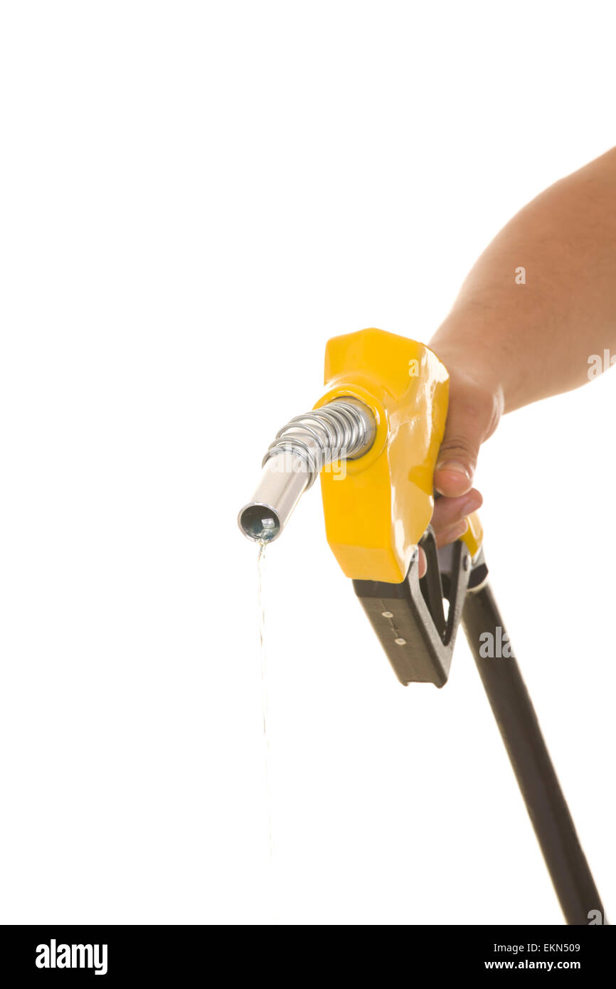 yellow gas pump Stock Photo Alamy