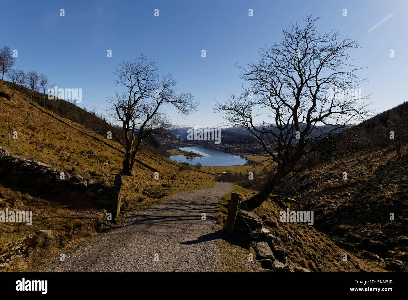 Part of the old Postal Road between Bergen and Trondheim in Åsane, Bergen,  Norway Stock Photo - Alamy