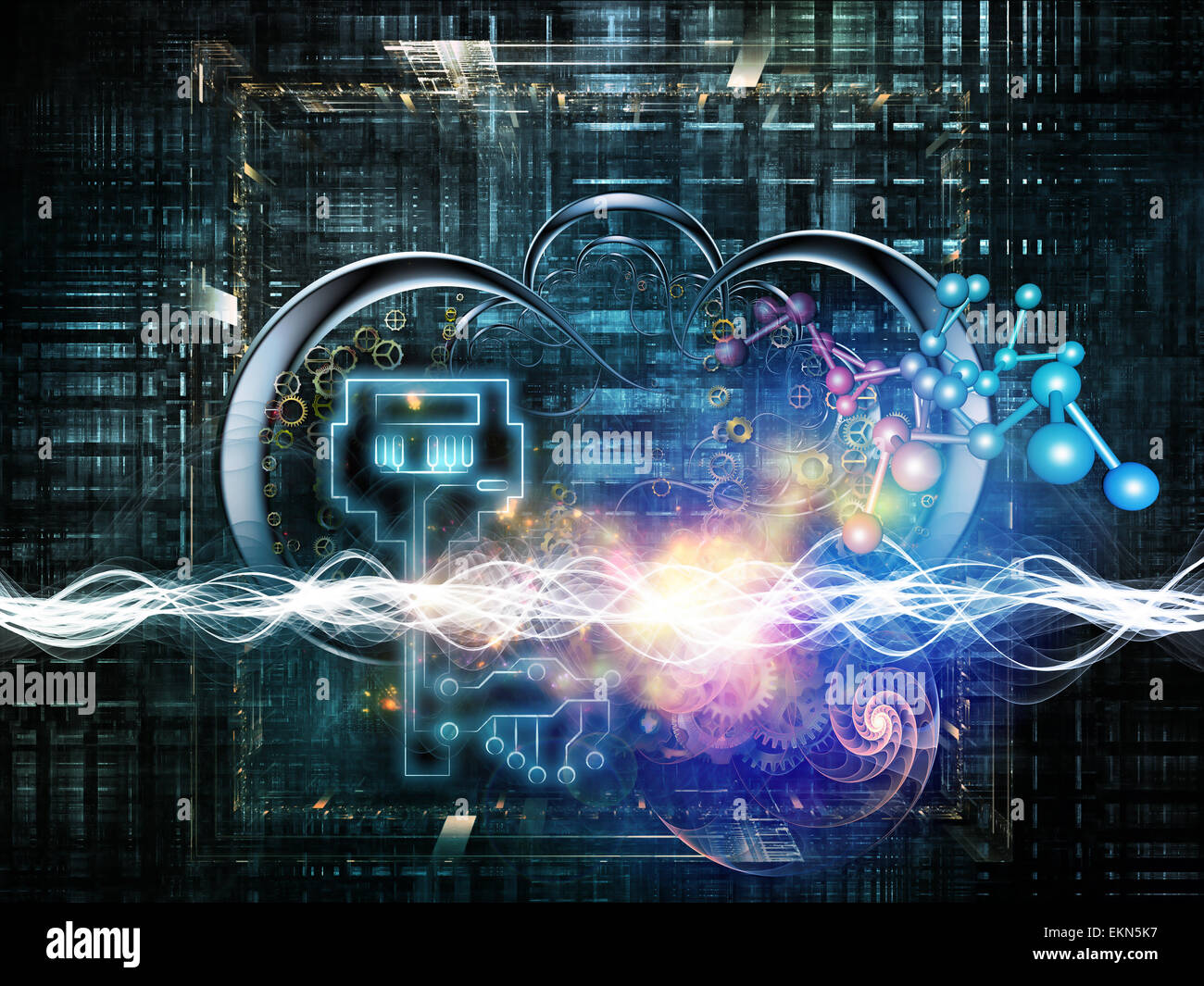 Visualization of Encryption Stock Photo - Alamy