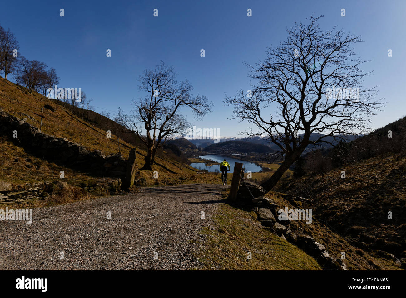 Part of the old Postal Road between Bergen and Trondheim in Åsane, Bergen,  Norway Stock Photo - Alamy