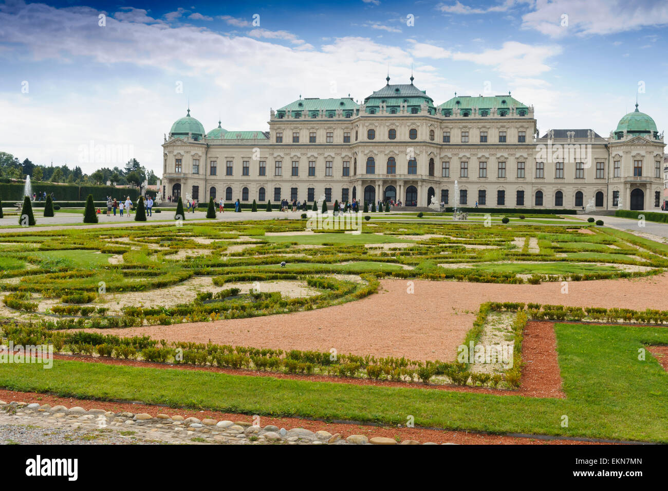The Belvedere Palace with its vast landscape garden, Vienna, Austria. Stock Photo