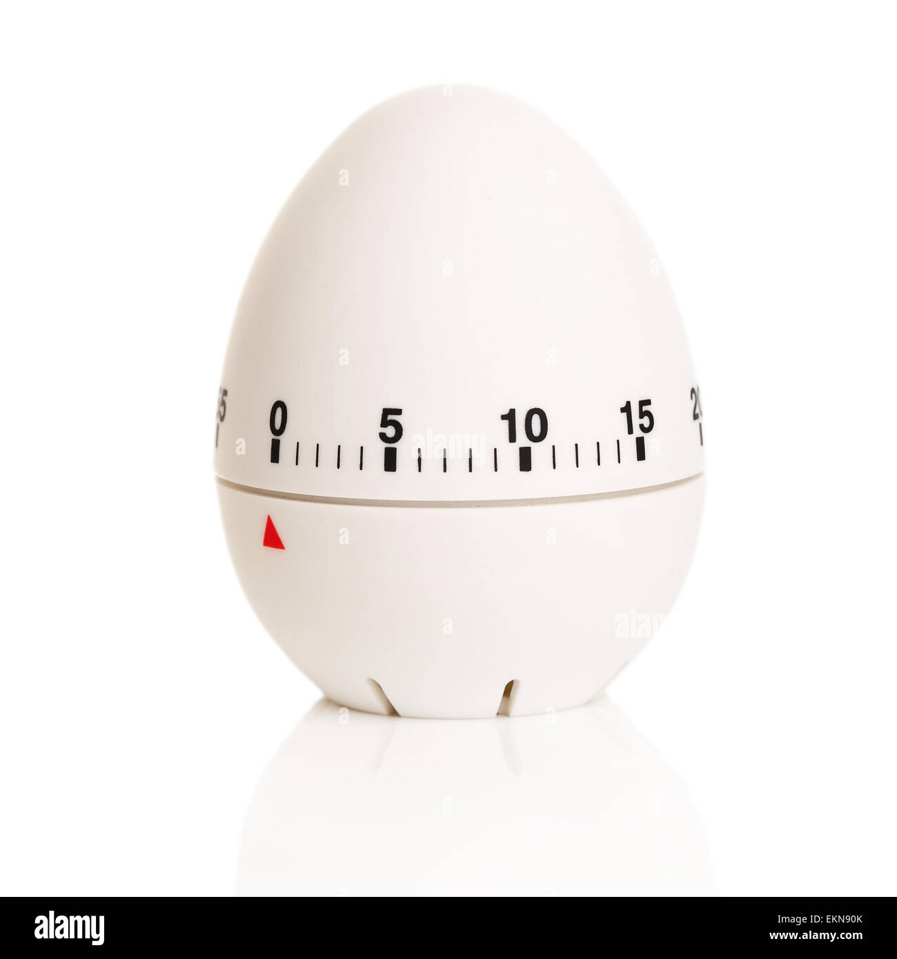 Egg-shaped white timer Stock Photo