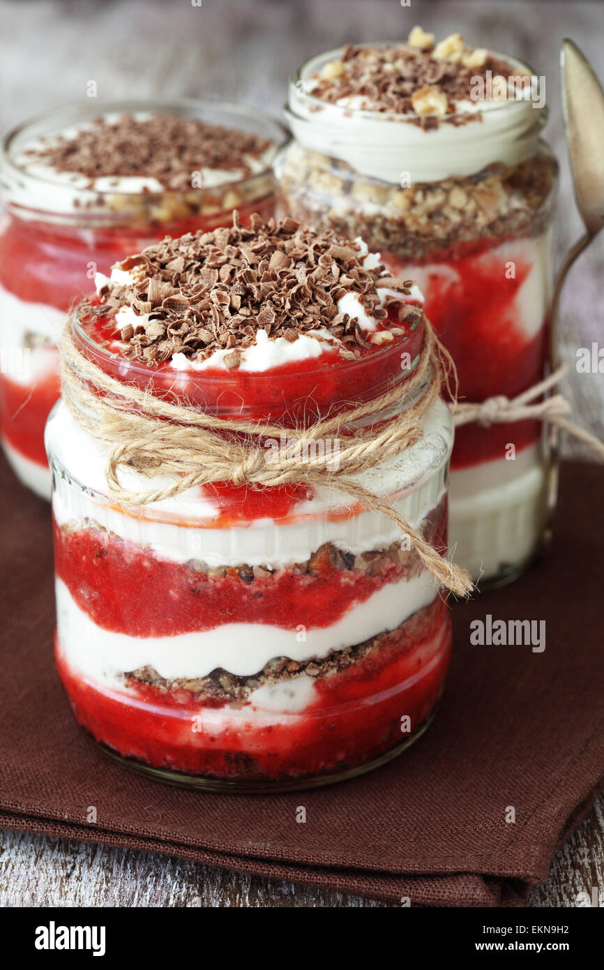 Dessert in jar Stock Photo Alamy