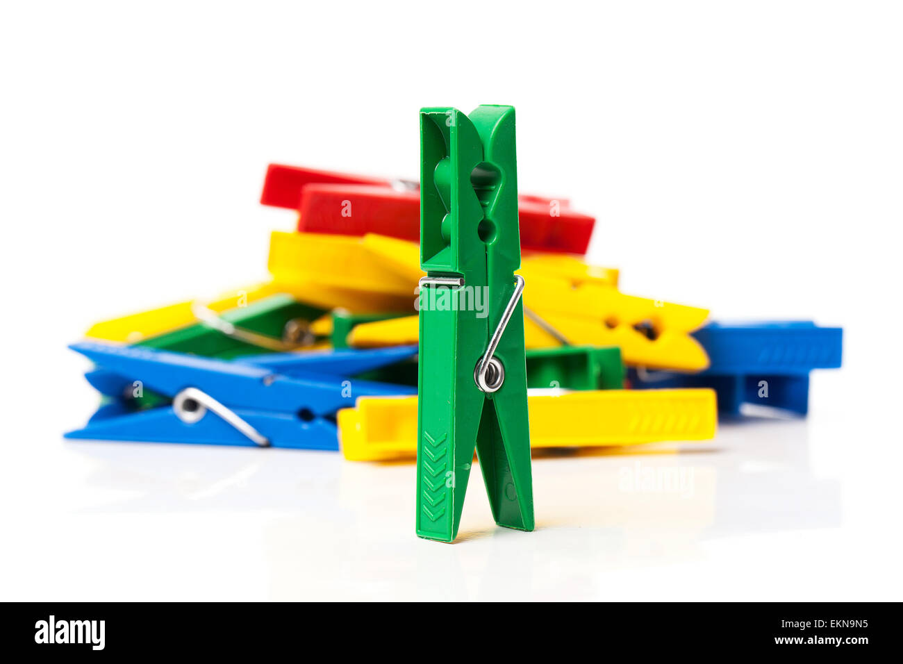 Closeup image of colorful clothespins Stock Photo Alamy