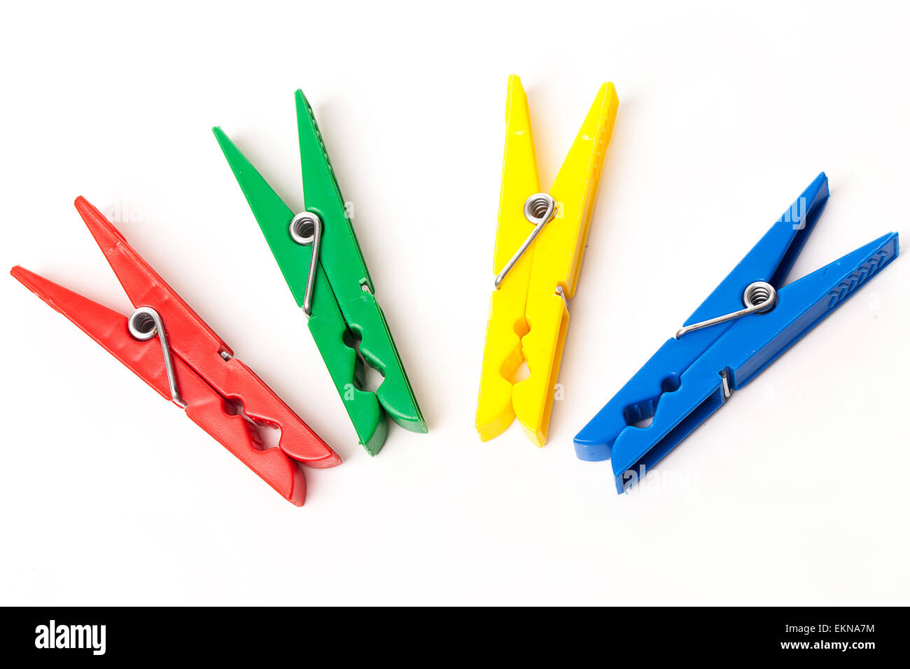 Closeup image of colorful clothespins Stock Photo Alamy