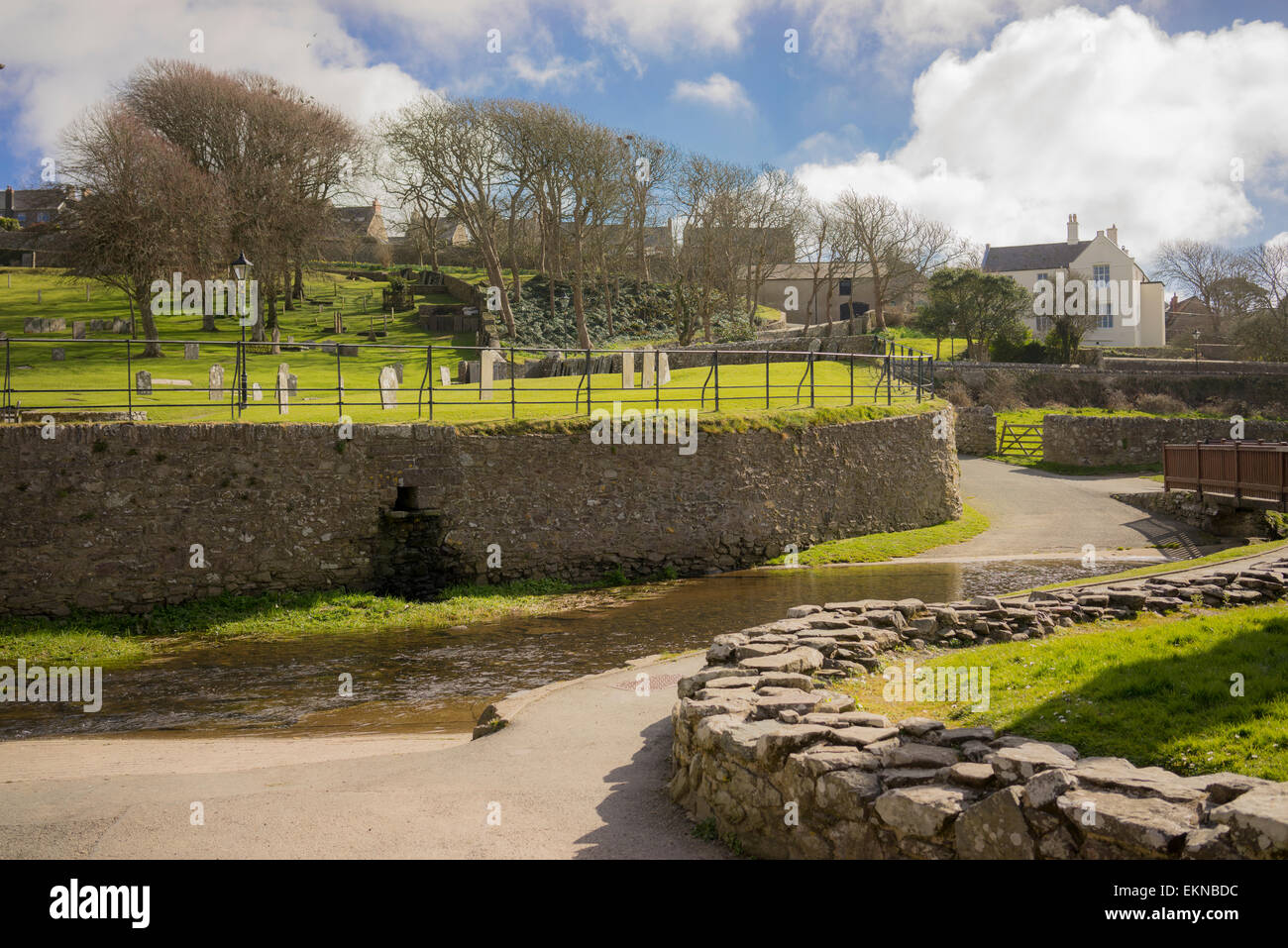 Road at rear of Saint Davids Cathedral, Pembrokeshire, Wales Stock Photo Alamy
