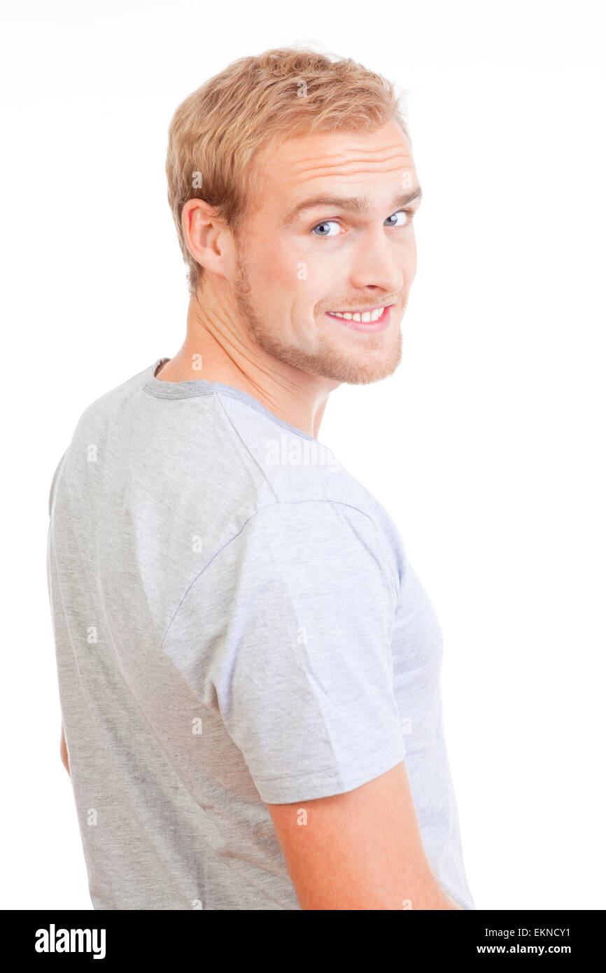 Blond young man model hi-res stock photography and images - Alamy