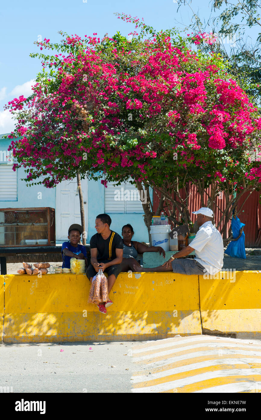 Dominikanische Republik, Südwesten, San Juan de la Maguana, im Dorf Quanito an der Strasse nach Azua Stock Photo