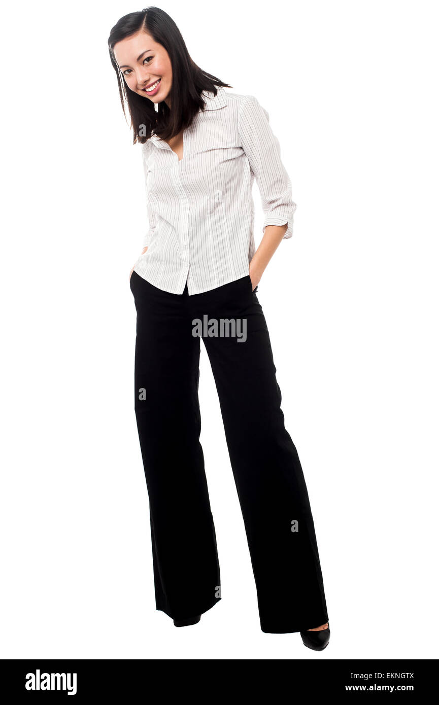 Asian woman standing posing hi-res stock photography and images - Alamy