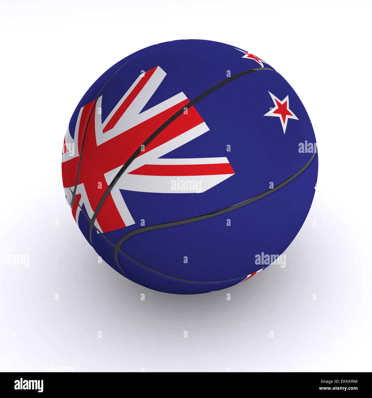 New Zealand Basket Ball on White Stock Photo Alamy