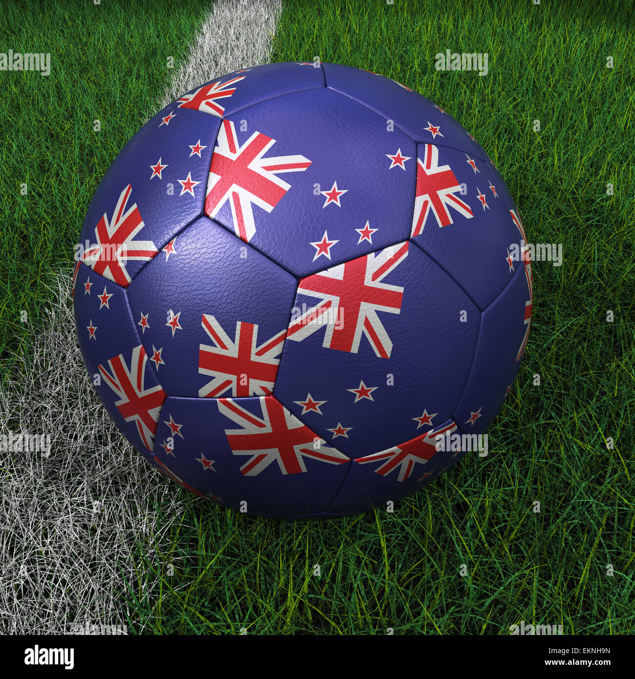 Soccer Ball with New Zealand Flag Stock Photo Alamy