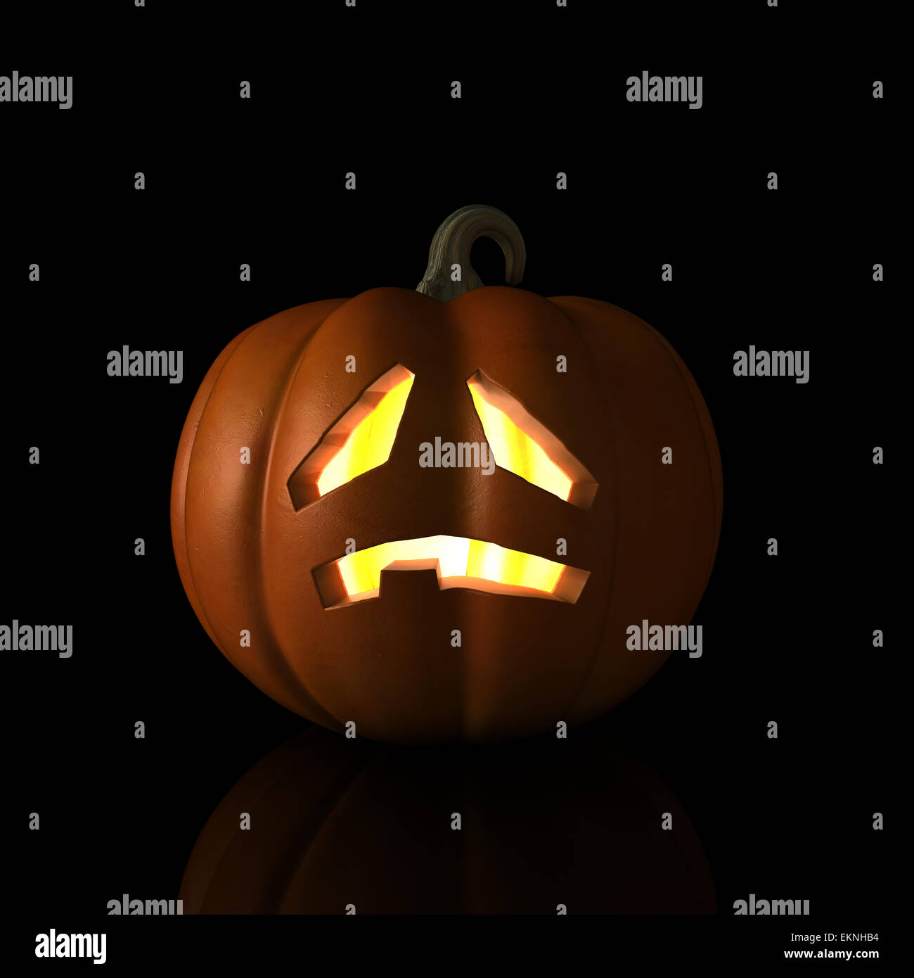 Sad Halloween Pumpkin Stock Photo - Alamy