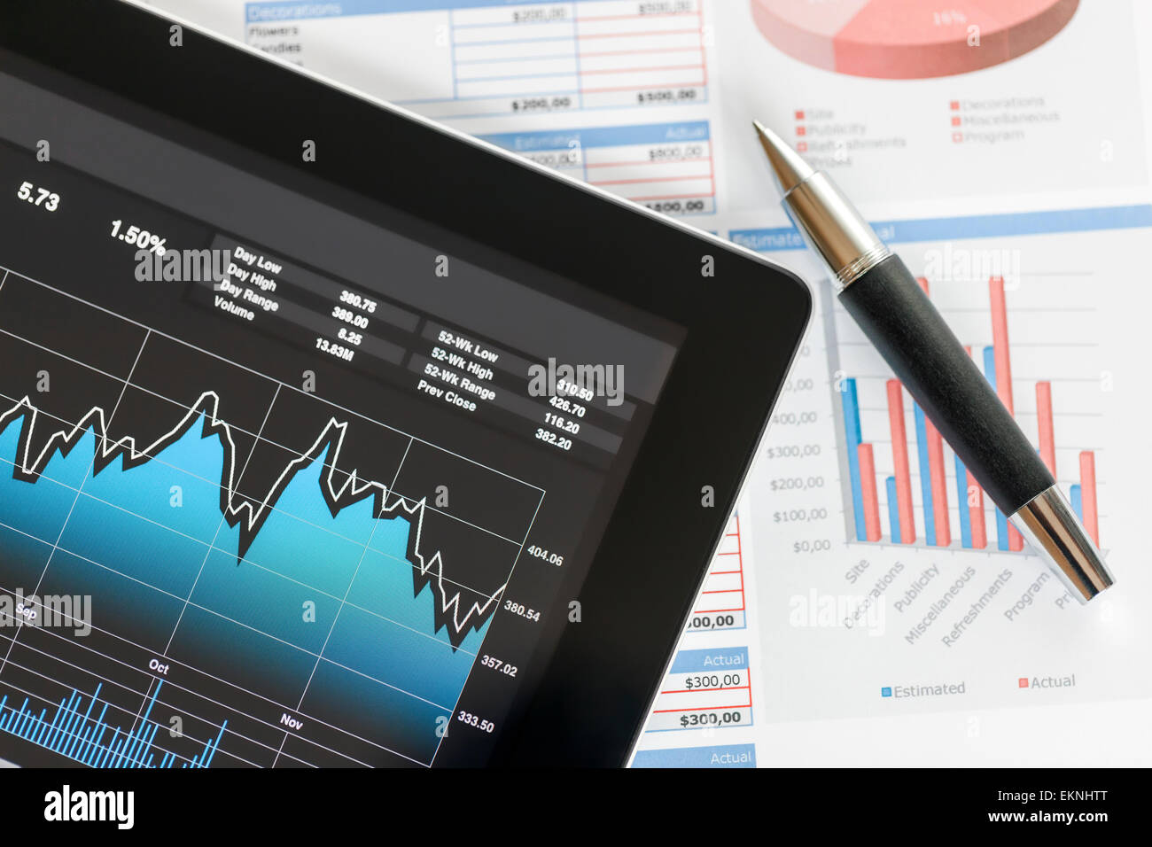 Working On a Budget Stock Photo Alamy